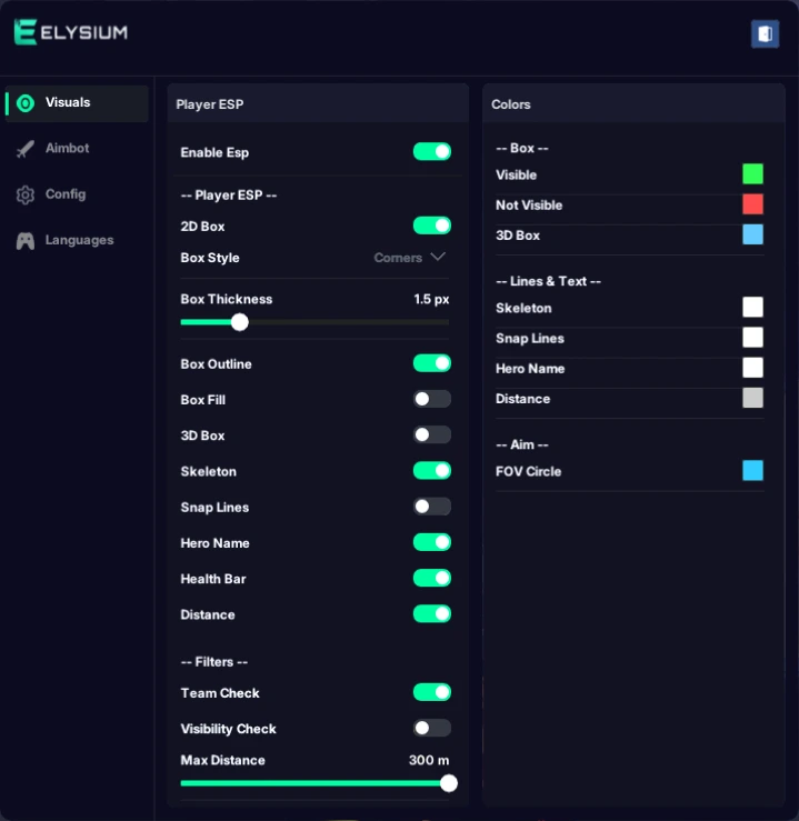 visuals-cheat-menu