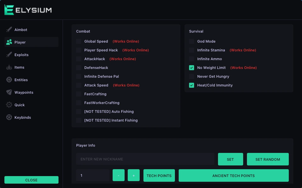 ELYSIUM-palworld-player-cheat-tab