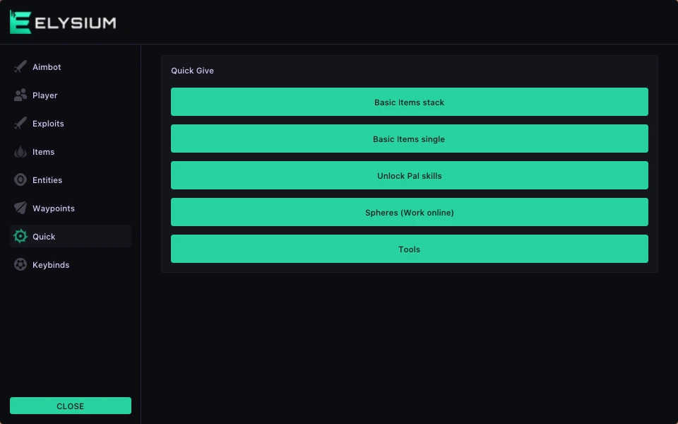 ELYSIUM-palworld-quick-cheat-tab