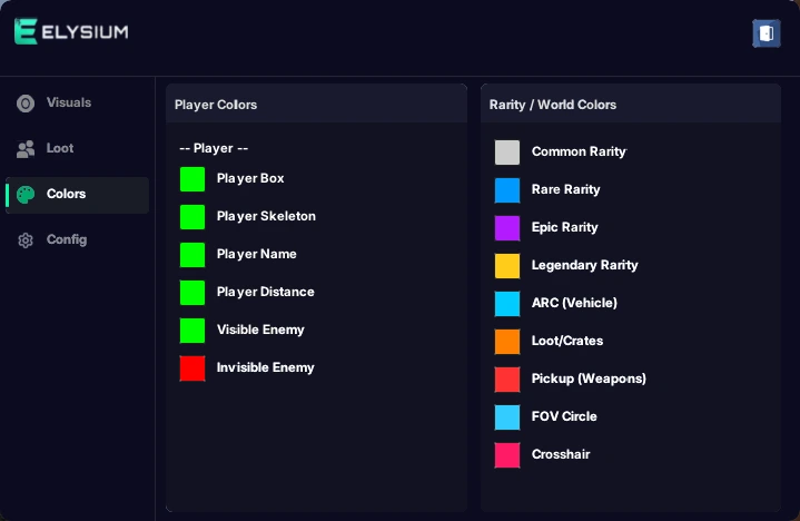 arc-raider-elysium-colors-cheat-menu