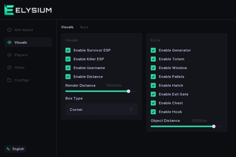 elysium-dbd-visual-tab-cheat-menu