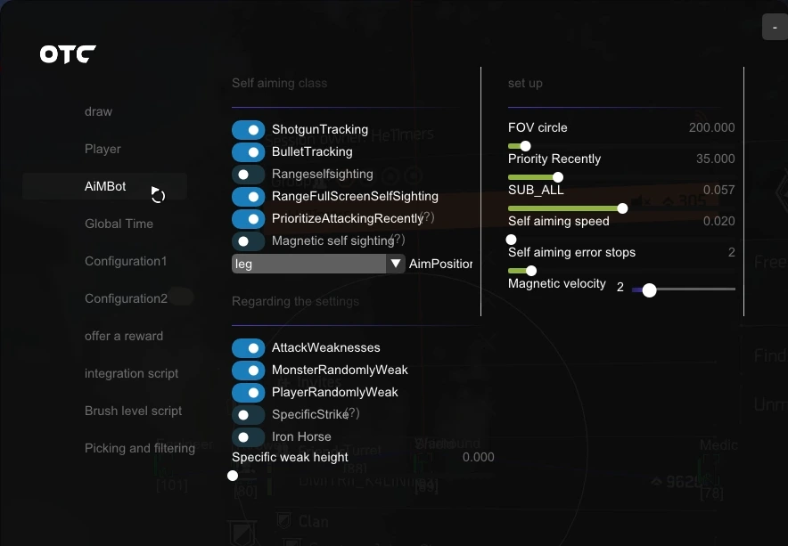 OTC TD2 aimbot menu